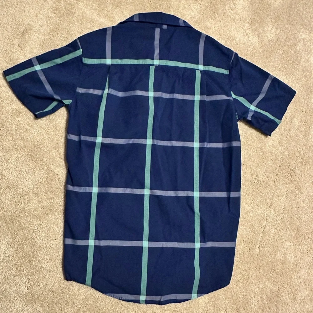 Boys blue plaid shirt size XL (18/20) Calvin Klein